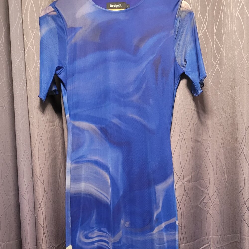 Designual Tulle Print Dress